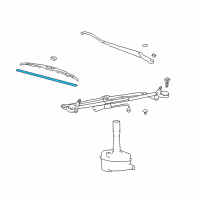 OEM 2004 Kia Amanti Passenger Windshield Wiper Blade Assembly Diagram - 983613F000