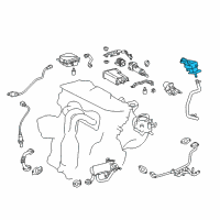 OEM 2013 Lexus ES300h Valve Sub-Assy, Vacuum Switching Diagram - 25805-36020