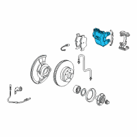 OEM 2002 BMW X5 Brake Caliper Left Diagram - 34-11-6-757-053