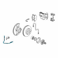 OEM 2002 BMW X5 Front Abs Wheel Speed Sensor Diagram - 34-52-6-756-379