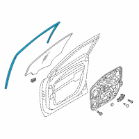 OEM Hyundai Santa Fe XL Run Assembly-Front Door Window Glass LH Diagram - 82530-2W000