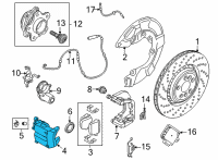 OEM 2020 BMW 840i Gran Coupe Brake Caliper, Black Diagram - 34-20-6-882-999