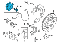 OEM 2020 BMW X6 WHEEL HUB WITH BEARING, REAR Diagram - 33-40-8-098-969