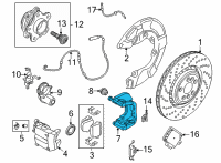 OEM 2020 BMW X7 CALLIPER CARRIER RIGHT Diagram - 34-20-6-891-910