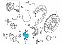 OEM 2021 BMW M5 Disc Brake Pad Repair Kit Diagram - 34-21-7-991-043