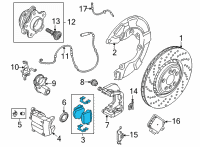OEM 2020 BMW M5 Disc Brake Pad Repair Kit Diagram - 34-21-7-991-043