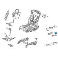 OEM 2017 Acura RLX Switch Assembly, Driver Side Lumbar Support (Light Orchid) Diagram - 81652-TY2-A01ZA