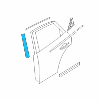 OEM 2016 Infiniti QX70 Cover-Rear Door SASH RH Diagram - 822D2-1CA0A