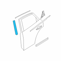 OEM 2011 Infiniti FX35 Cover-Rear Door SASH RH Diagram - 822D2-1CA0A