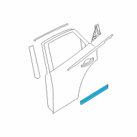 OEM 2016 Infiniti QX70 MOULDING - Rear Door, RH Diagram - 82870-6WY0A