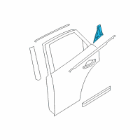 OEM 2015 Infiniti QX70 Cover-Rear Door SASH LH Diagram - 822D3-1CA1A