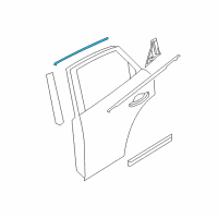 OEM 2014 Infiniti QX70 Moulding-Rear Door Sash, Front RH Diagram - 82282-1CA0B