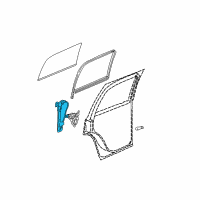 OEM 2006 GMC Yukon XL 2500 Rear Side Door Window Regulator Assembly Diagram - 15206916