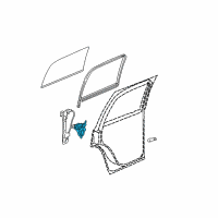 OEM 2005 Chevrolet Tahoe Motor Asm, Rear Side Door Window Regulator - LH Diagram - 89044536