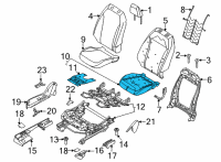 OEM 2021 Ford Mustang Mach-E PAD - SEAT CUSHION Diagram - LJ8Z-99632A22-A