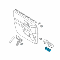 OEM Nissan Rogue Select Switch Assy-Power Window Main Diagram - 25401-1VK0A