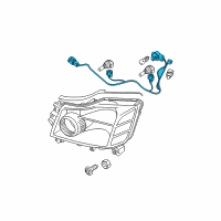 OEM 2009 Nissan Titan Harness Assembly - Head Lamp Diagram - 26242-ZC00A