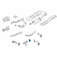 OEM 2002 Ford F-350 Super Duty Center Bracket Insulator Diagram - F81Z-5A262-EA