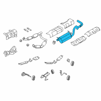 OEM 2011 Ford E-350 Super Duty Muffler & Pipe Diagram - 9C2Z-5230-B