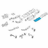 OEM 2013 Ford E-250 Converter Shield Diagram - 9U9Z-5E258-B