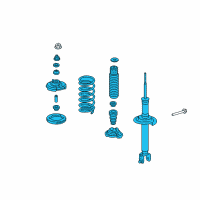 OEM 2011 Honda Accord Crosstour Shock Absorber Assembly, Right Rear Diagram - 52610-TP6-A04