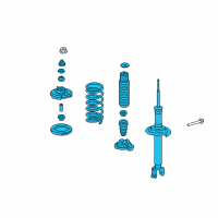 OEM 2014 Honda Crosstour Shock Absorber Assembly, Left Rear Diagram - 52620-TP6-A05