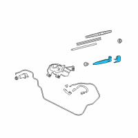 OEM 2013 Lexus CT200h Rear Wiper Arm Diagram - 85241-52150