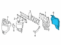 OEM 2022 Kia Carnival PROTECTOR-HEAT Diagram - 285253N020