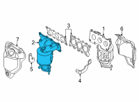 OEM 2022 Kia Carnival MANIFOLD CATALYTIC A Diagram - 285103N010