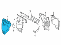 OEM 2022 Kia Carnival PROTECTOR-HEAT LOWER Diagram - 285253N000