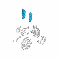 OEM 2002 Pontiac Firebird Pad Kit, Rear Disc Brake Diagram - 88899570