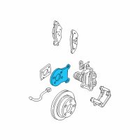 OEM 1998 Chevrolet Camaro Plate Asm-Rear Brake Caliper Mount Diagram - 10444624