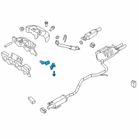 OEM 2012 Ford Fusion Front Pipe Bracket Diagram - 9E5Z-5K222-B