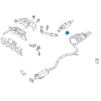 OEM Mercury Milan Muffler & Pipe Insulator Diagram - AE5Z-5F262-A