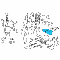 OEM 2010 Lexus GX460 Pad, Rear NO.1 Seat Cushion Diagram - 71612-60470