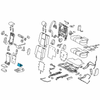 OEM 2018 Lexus GX460 Rear Seat Center Armrest Cup Holder Sub-Assembly Diagram - 72806-60030-A1