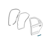 OEM 2000 Lincoln LS Lower Weatherstrip Diagram - 1W4Z-5425324-AA