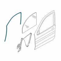 OEM 2017 BMW X6 Window Guide, Left Front Door Diagram - 51-33-7-317-819