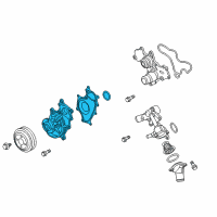 OEM Ford Mustang Water Pump Diagram - BR3Z-8501-N