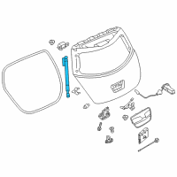 OEM Nissan Stay Assembly - Back Door, RH Diagram - 90450-3NF0A