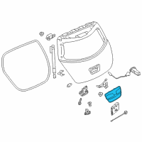 OEM 2013 Nissan Leaf Back Door Handle Assembly Outside Diagram - 90606-3NF2B