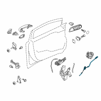 OEM 2014 Ford Fiesta Lock Cable Diagram - BE8Z-54221A00-A