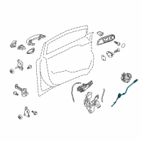 OEM 2011 Ford Fiesta Lock Cable Diagram - BE8Z-54221A00-A