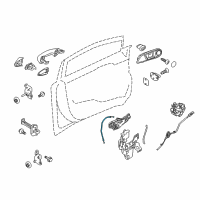 OEM Ford Fiesta Lock Cable Diagram - BE8Z-54221A00-B