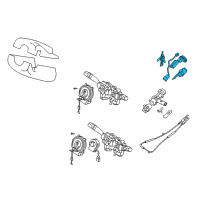 OEM Kia Amanti Ignition Lock Cylinder Diagram - 819003FB00