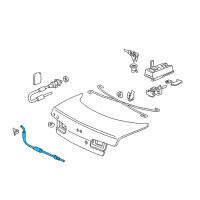 OEM 1996 Acura Integra Cable, Trunk Opener Diagram - 74880-ST8-A01