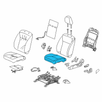 OEM 2017 Honda Fit Pad, L. FR. Seat Cushion Diagram - 81537-T5R-A01