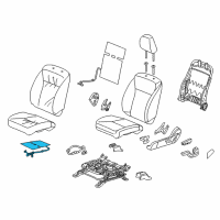 OEM 2017 Honda Fit Heater, Left Front Seat Cushion Diagram - 81534-T5R-A01