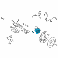 OEM 2018 Hyundai Elantra GT Rear Wheel Hub And Bearing Assembly Diagram - 52730-F0000