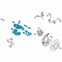 OEM 2018 Hyundai Elantra GT Caliper Kit-Rear Brake, RH Diagram - 58311-G3A50